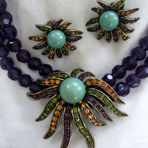 Heidi Daus SUBLIME STAR NECKLACE & EARRINGS Set